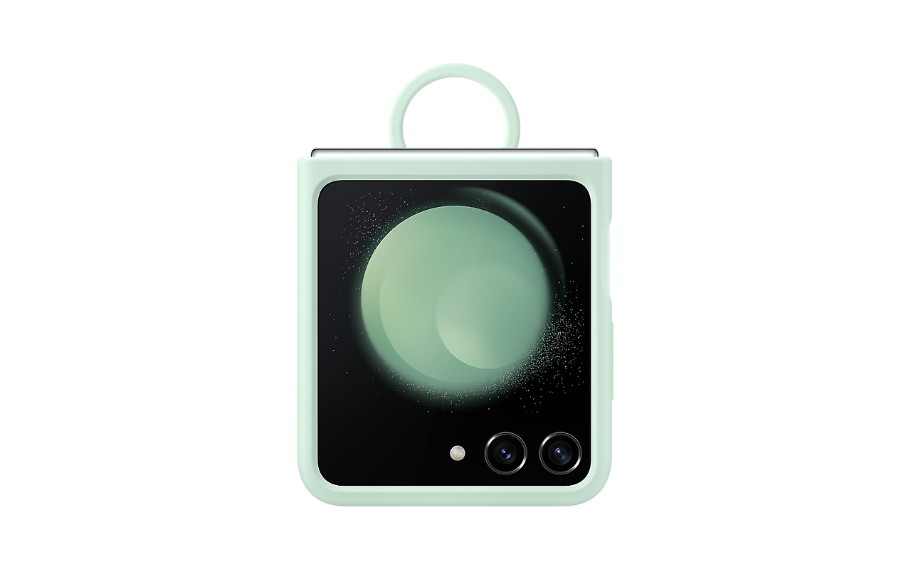 Samsung Original Silicone Case with Ring Flip 5 Green