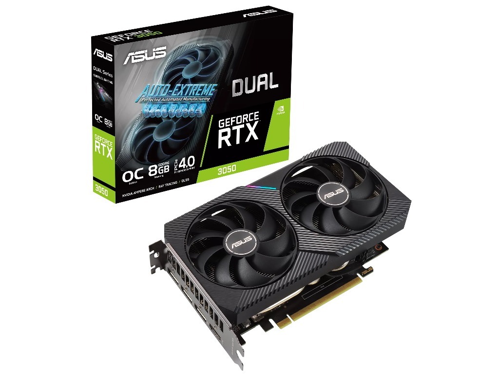 ASUS GeForce RTX 3050 8GB GDDR6 Dual OC 128Bit / DUAL-RTX3050-O8G-V2