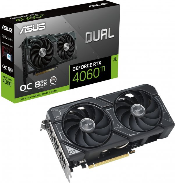 ASUS GeForce RTX 4060 Ti 8GB GDDR6 128bit / DUAL-RTX4060TI-O8G