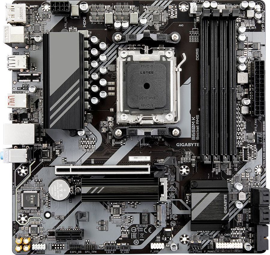 GIGABYTE B650M K / mATX AM5 DDR5 6400