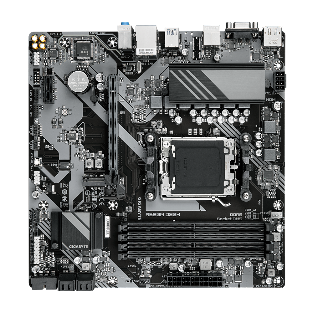 GIGABYTE A620M DS3H / mATX AM5 DDR5 6400