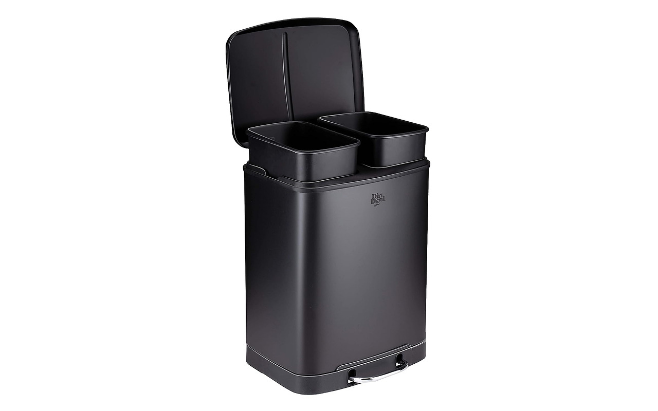 Dirt Devil Pedal Bin 2x12 L Soft Close Black