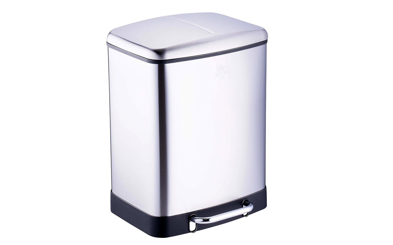 Dirt Devil Pedal Bin 2x12 L Soft Close Silver