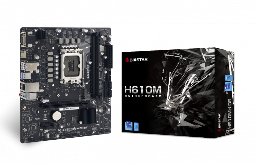 Biostar H610MH D5 / mATX LGA1700 DDR5 4800