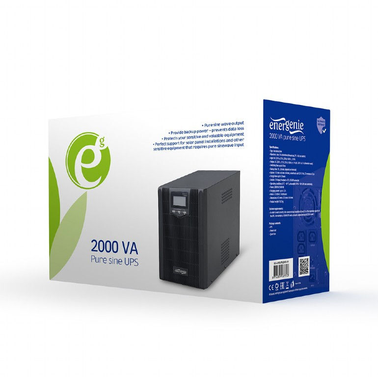 Gembird EG-UPS-PS1000-01 / 1000VA / 800W