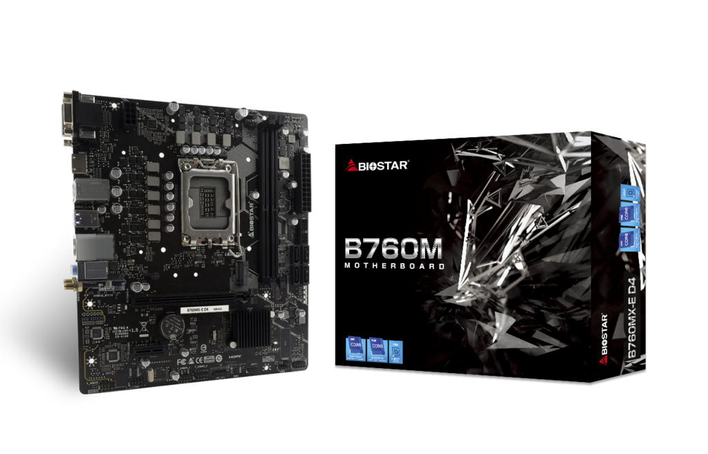 Biostar B760MX-E D4 / mATX LGA1700 DDR4 4400