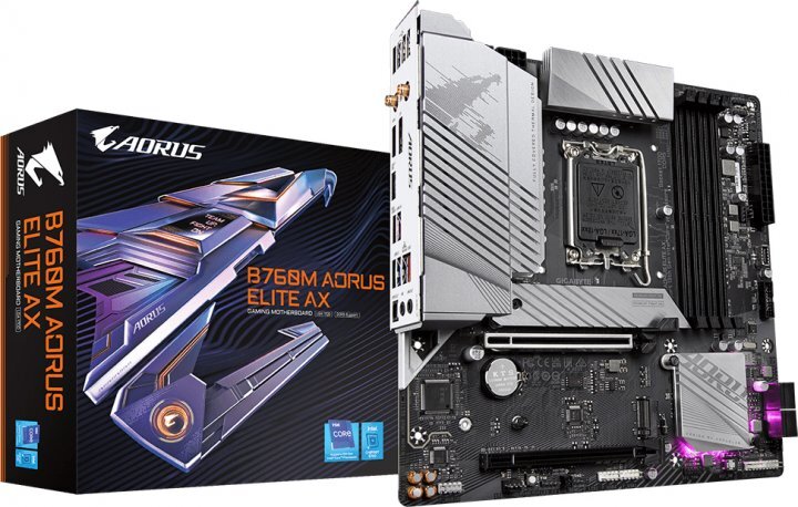 GIGABYTE B760M AORUS ELITE AX / mATX LGA1700 DDR5 7600