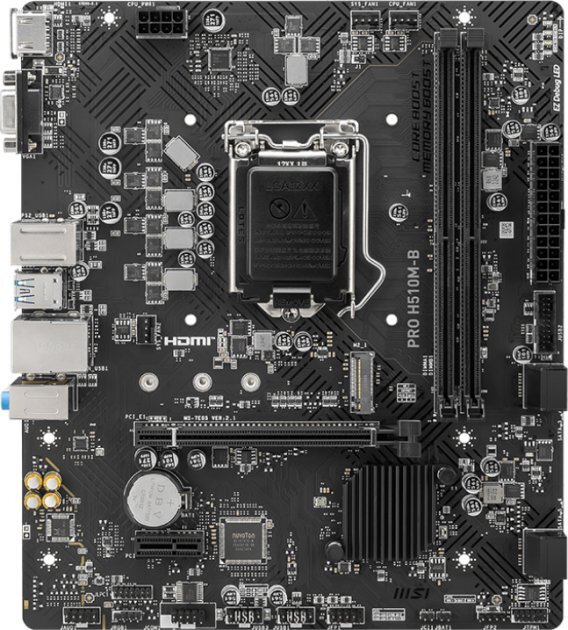 MSI PRO H510M-B / mATX LGA1200 DDR4 2933