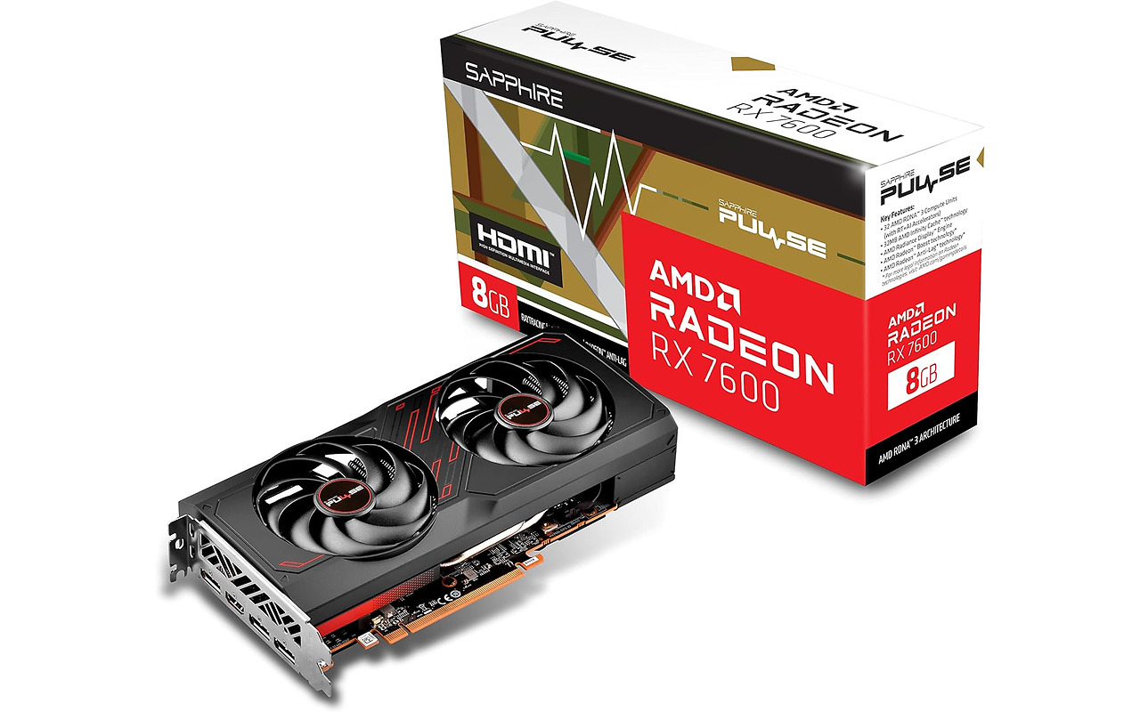 Sapphire PULSE Radeon RX 7600 8GB GDDR6 128Bit / 11324-01-20G