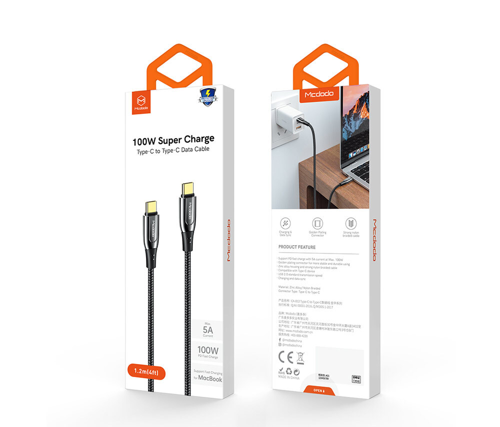 Mcdodo Type-C to Type-C PD / 100W 1.2M