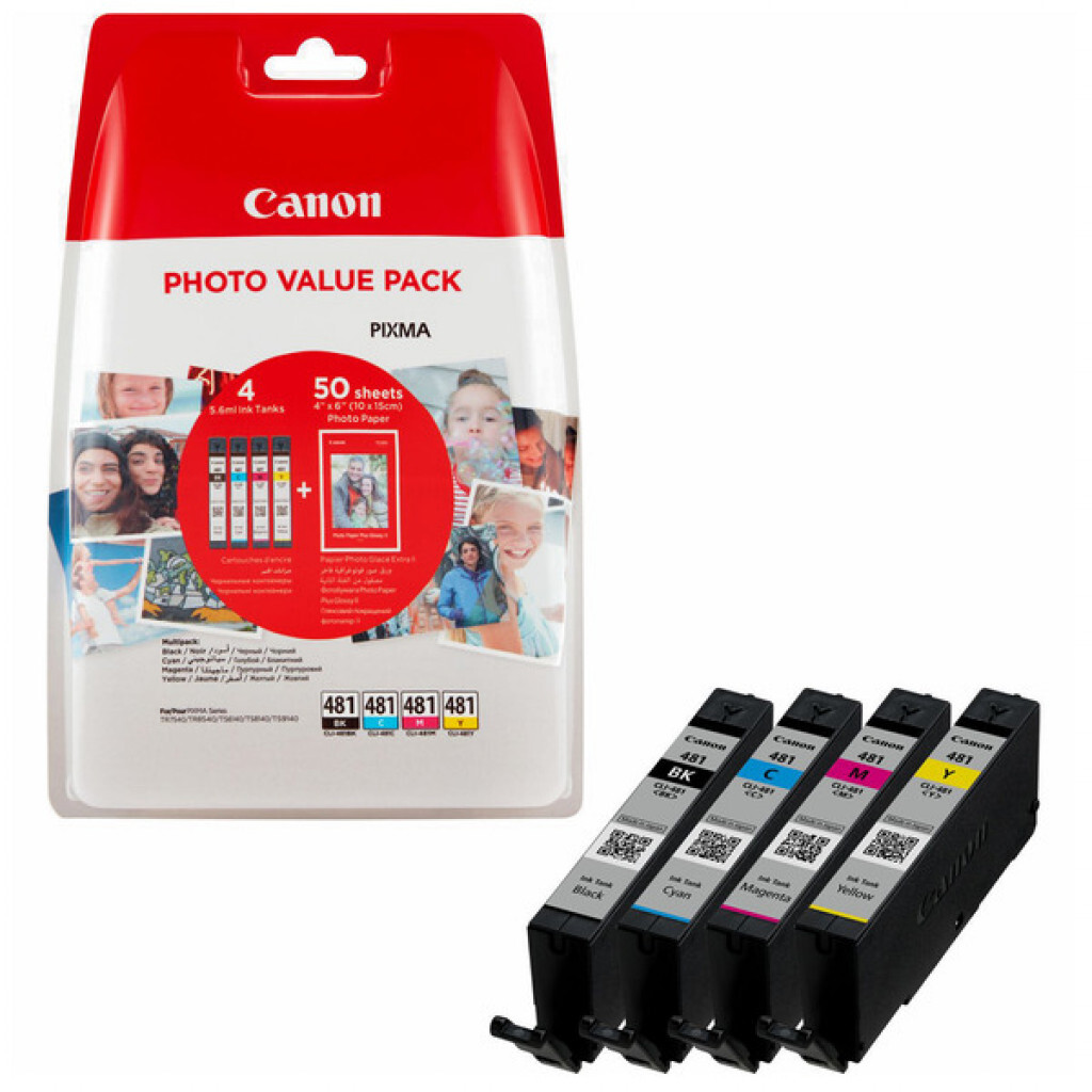 Canon CLI-481 C/M/Y/B + EMB PP-201