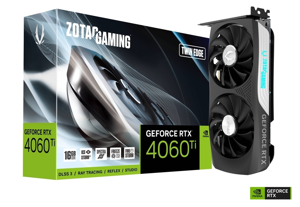 ZOTAC GeForce RTX 4060 Ti 16GB Twin Edge 16GB GDDR6 128bit / ZT-D40620E-10M
