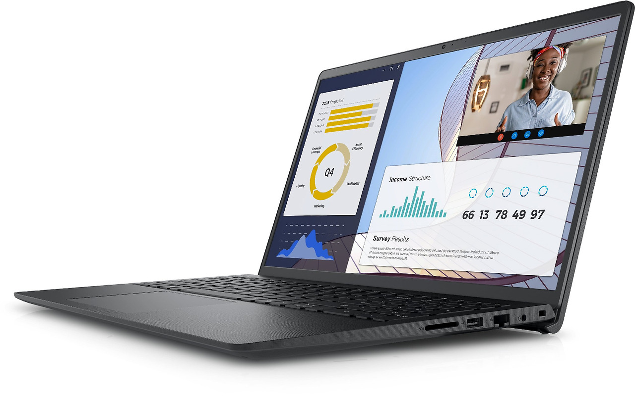 DELL Vostro 15 3535 Carbon Black / 15.6 FullHD 120Hz / Ryzen 5 7530U / 8GB DDR4 / 512GB NVMe / AMD Radeon / Ubuntu