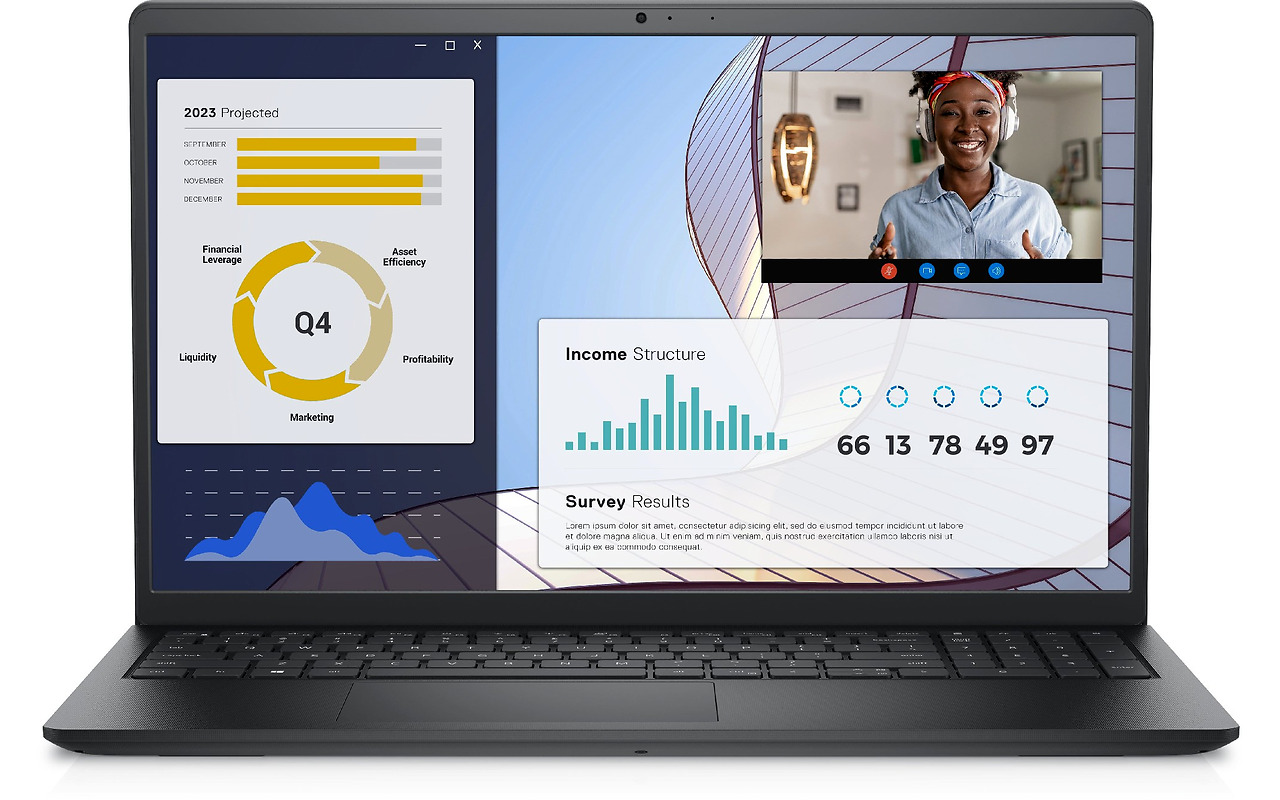 DELL Vostro 15 3535 Carbon Black / 15.6 FullHD 120Hz / Ryzen 7 7730U / 16GB DDR4 / 512GB NVMe / AMD Radeon / Ubuntu