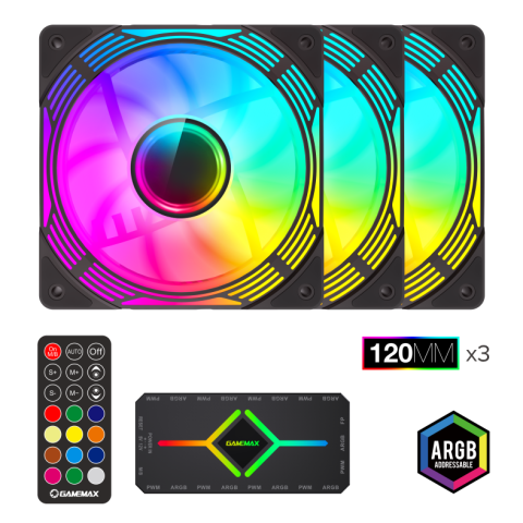 GameMax KF300 3x ARGB Black