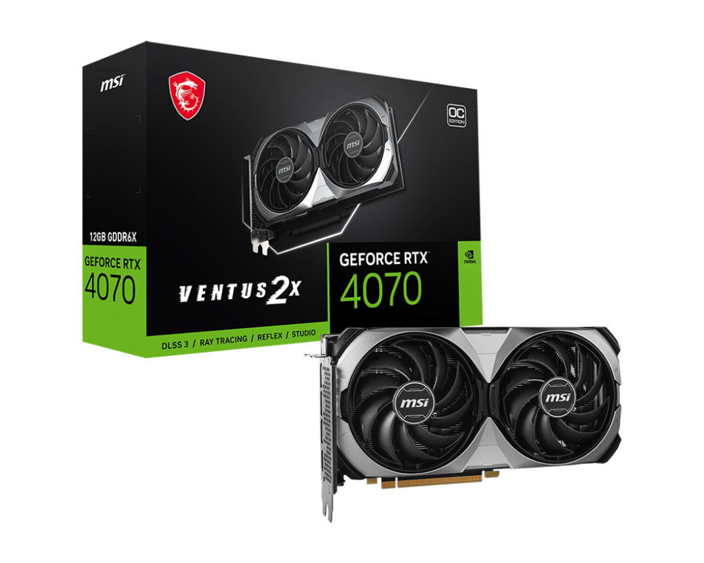 MSI GeForce RTX 4070 VENTUS 2X E 12G OC/ 12GB GDDR6X 192Bit