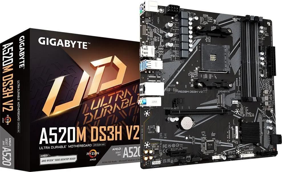 GIGABYTE A520M DS3H V2 mATX AM4 DDR4 4733
