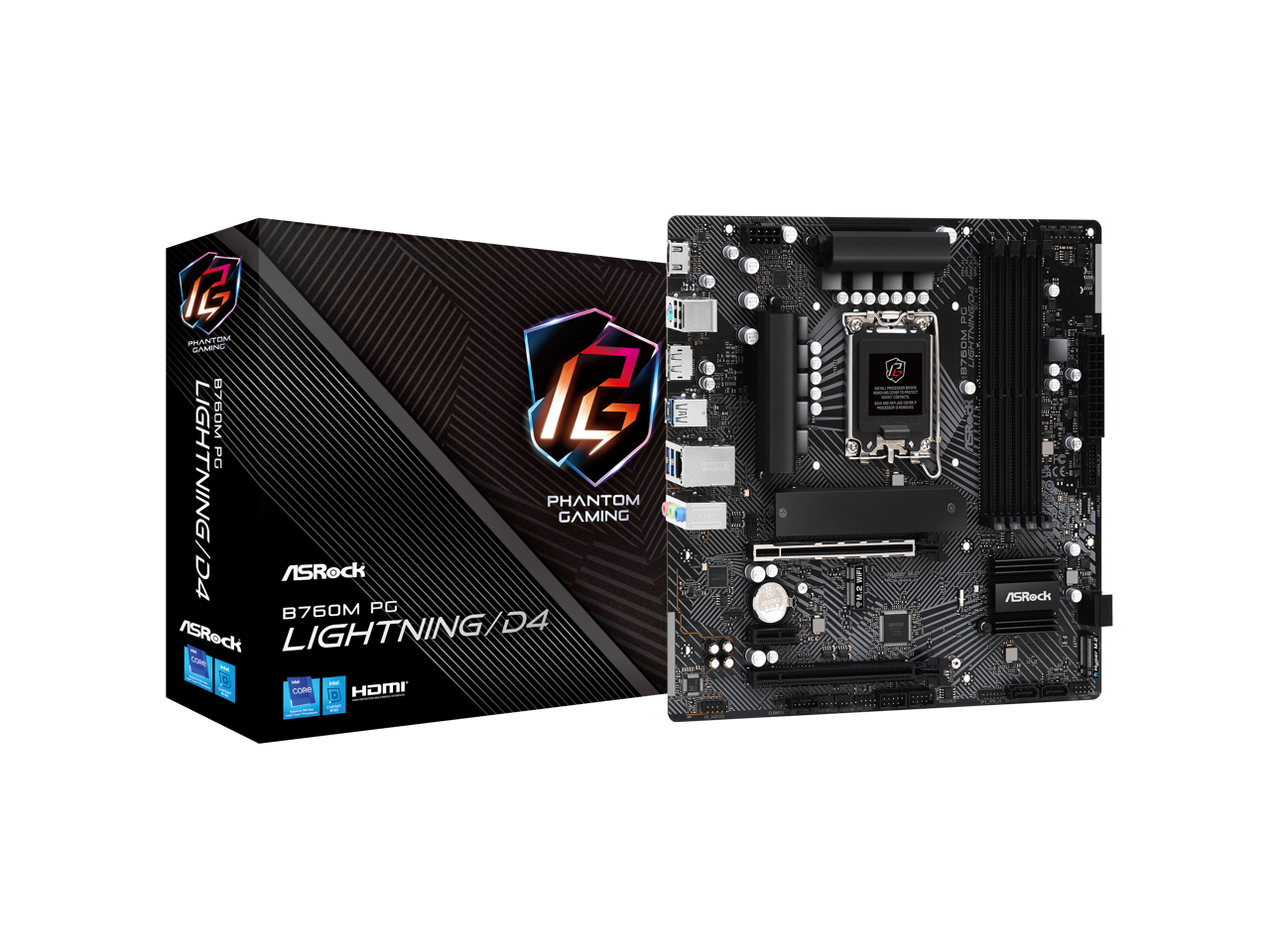 ASRock B760M PG LIGHTNING/D4 / mATX LGA1700 DDR4 5333