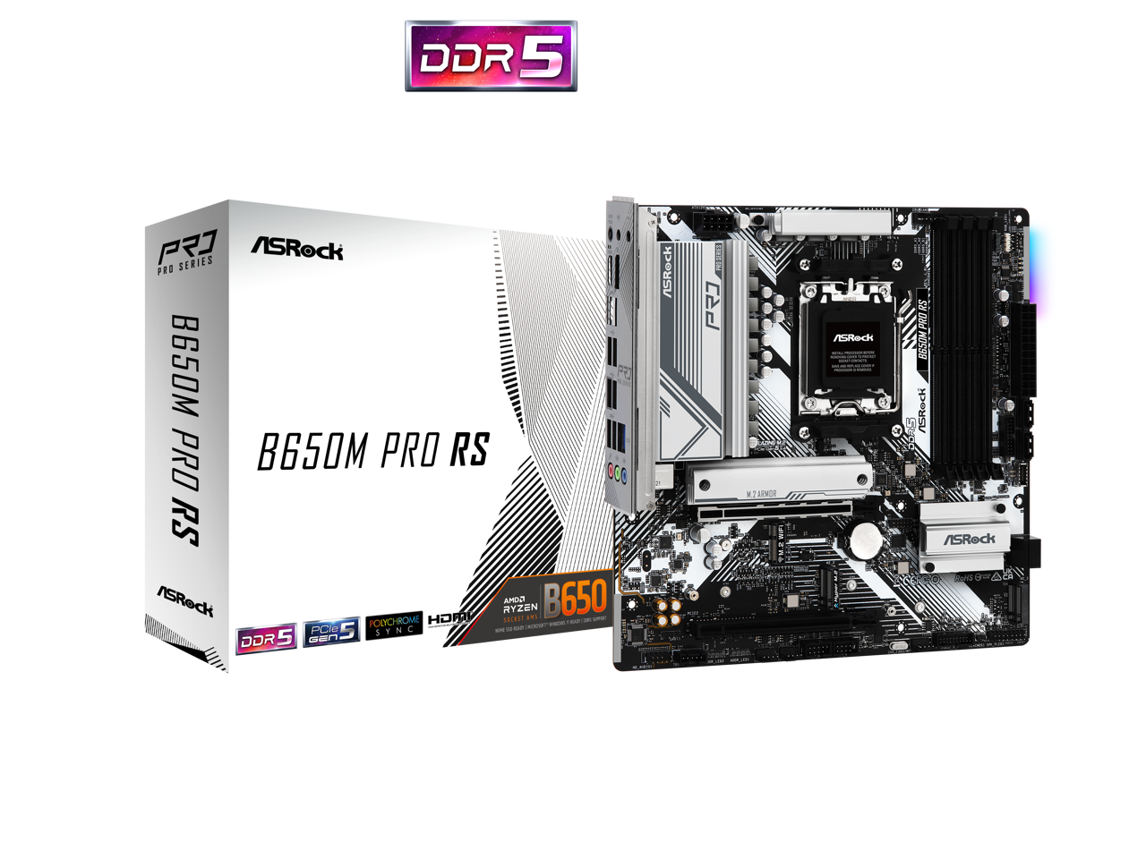 ASRock B650M PRO RS / mATX AM5 DDR5 7200+