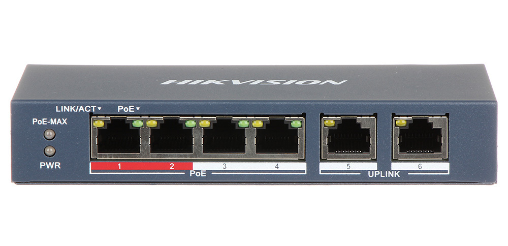 HIKVISION DS-3E0106P-E/M / 4 PoE