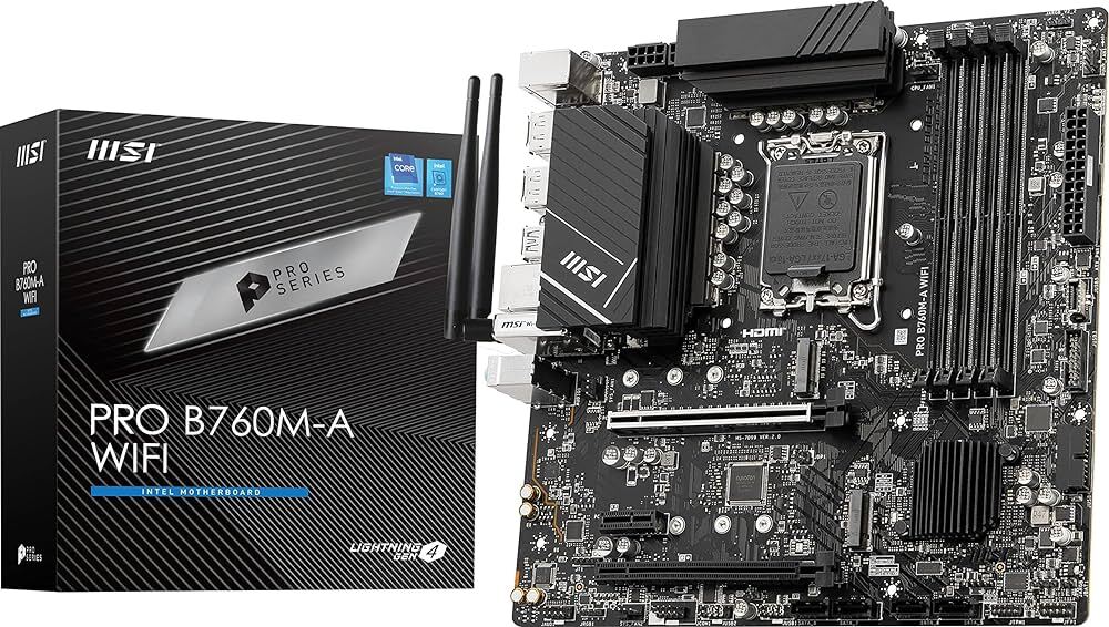 MSI PRO B760M-A WI-FI / mATX LGA1700 DDR5 6800