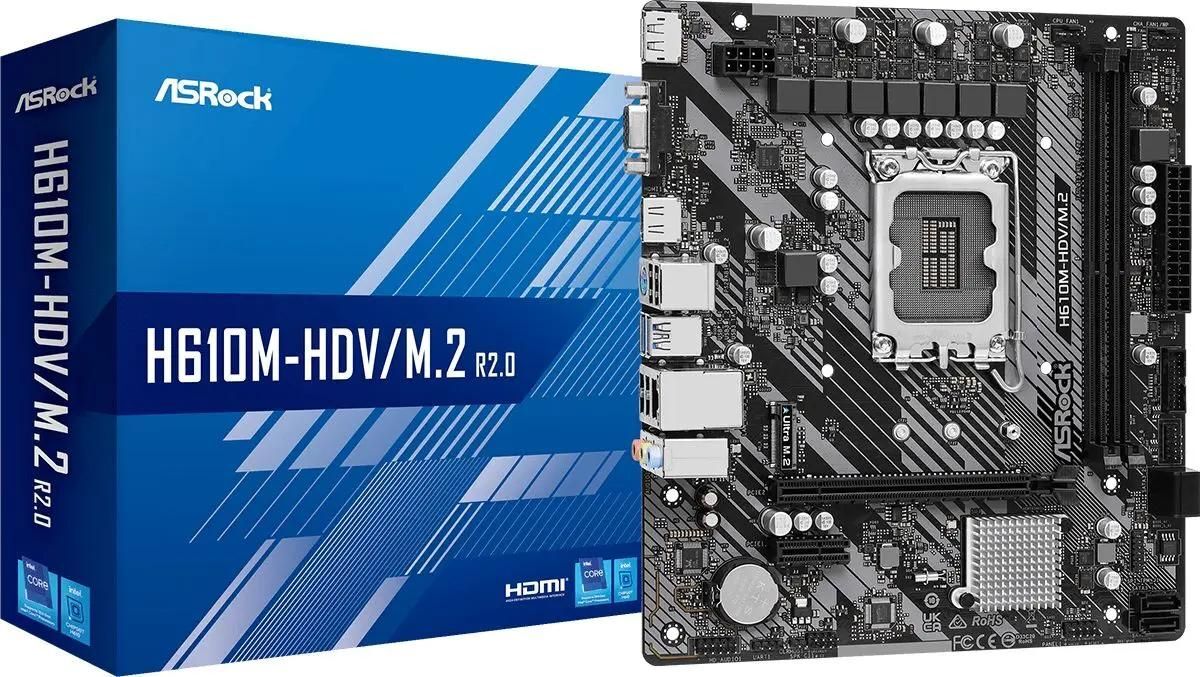 ASRock H610M-HDV/M.2 R2.0 / mATX LGA1700 DDR4 3200