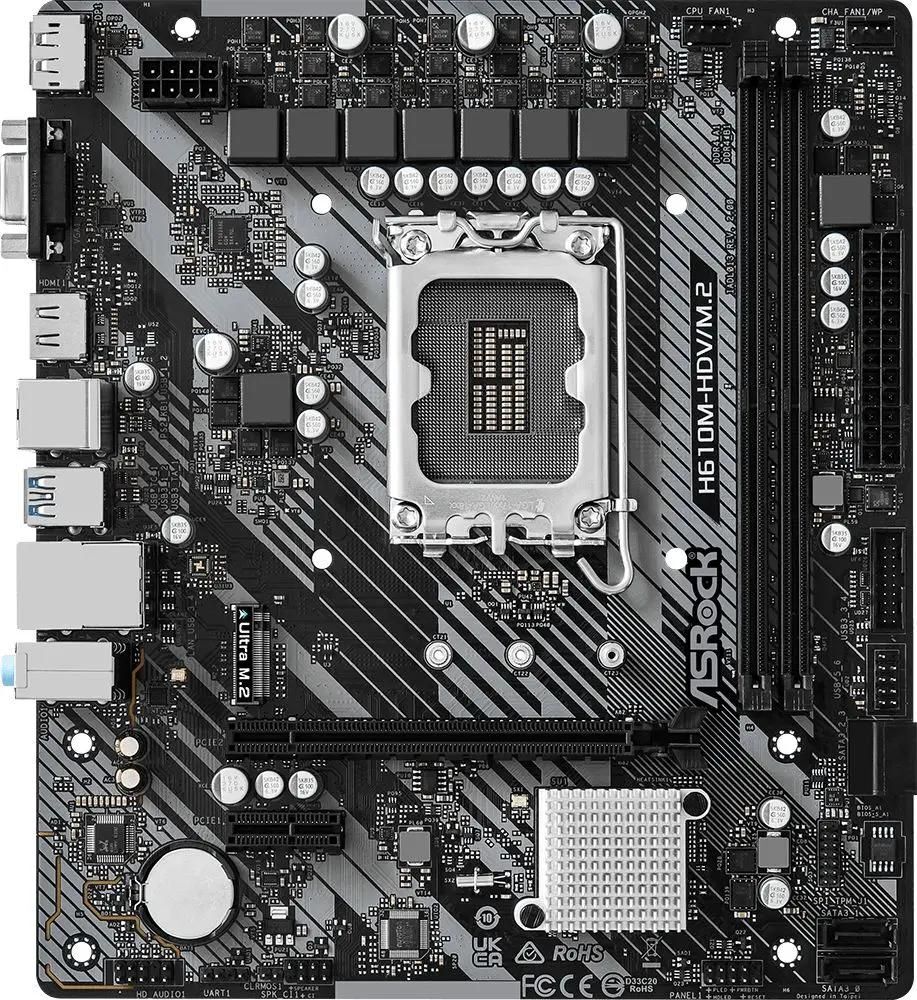 ASRock H610M-HDV/M.2 R2.0 / mATX LGA1700 DDR4 3200