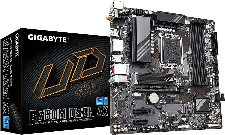 GIGABYTE B760M DS3H AX / mATX LGA1700 DDR5 7600