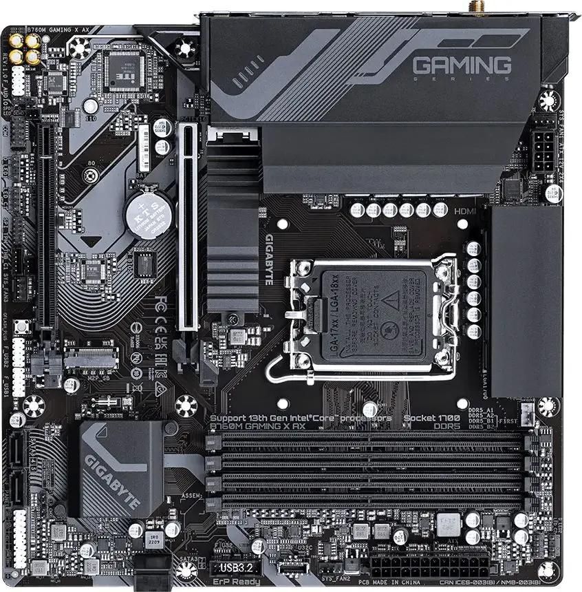 GIGABYTE B760M GAMING X AX / mATX LGA1700 DDR5 7600
