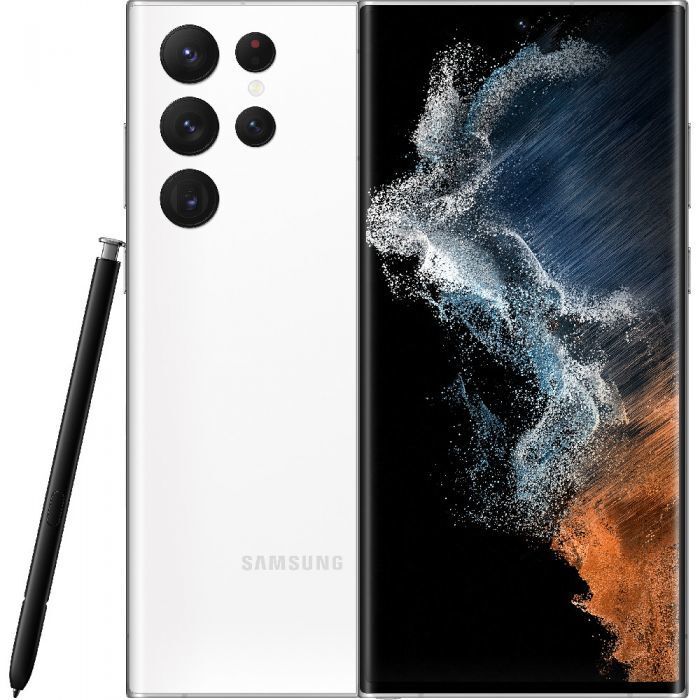 Samsung Galaxy S22 Ultra / 6.8 Dynamic AMOLED 2X 120Hz / Snapdragon 8 Gen 1 / 12GB / 512GB / 5000mAh / S908 White