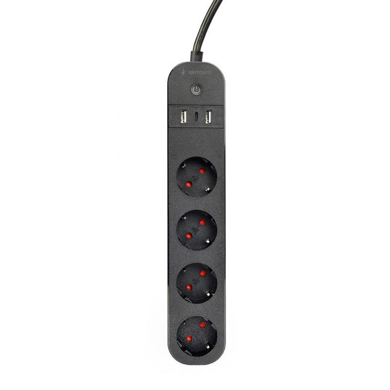 Gembird TSL-PS-S4U-01 Black