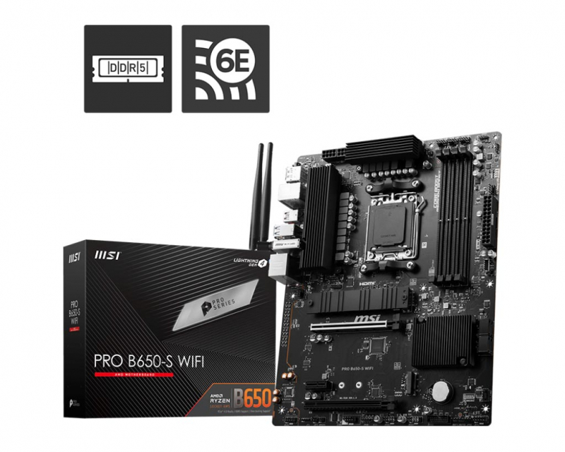 MSI PRO B650-S WI-FI / ATX AM5 DDR5 7200