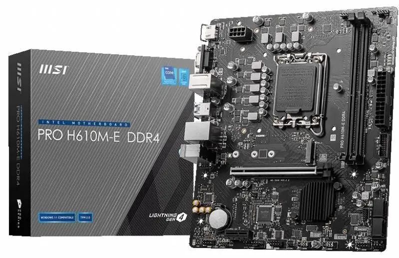 MSI PRO H610M-E DDR4 / mATX LGA1700 DDR4 3200