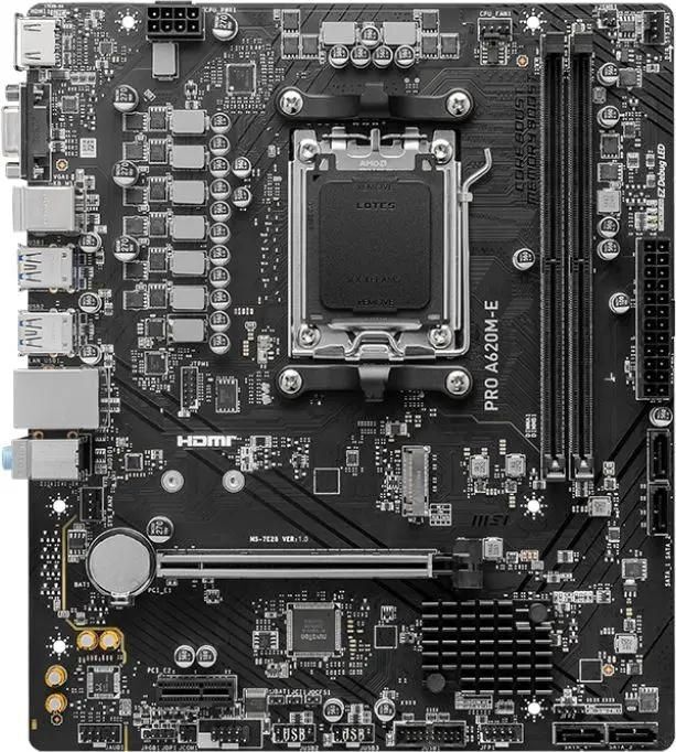 MSI PRO A620M-E / mATX AM5 DDR5 6800