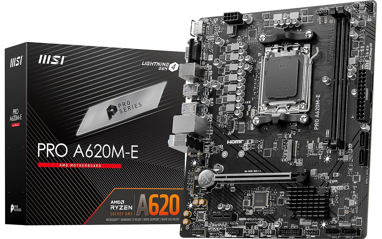 MSI PRO A620M-E / mATX AM5 DDR5 6800