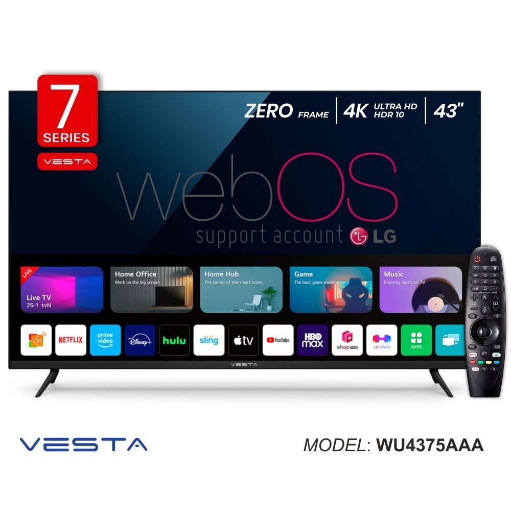 VESTA WU4375AAA / 43 UHD 4K WebOS Magic Remote