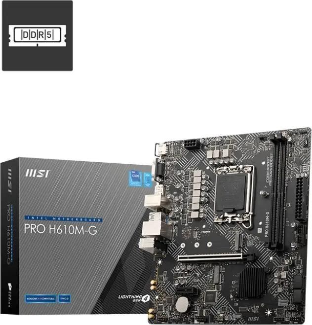 MSI PRO H610M-G DDR5 / mATX LGA1700 DDR5 5600