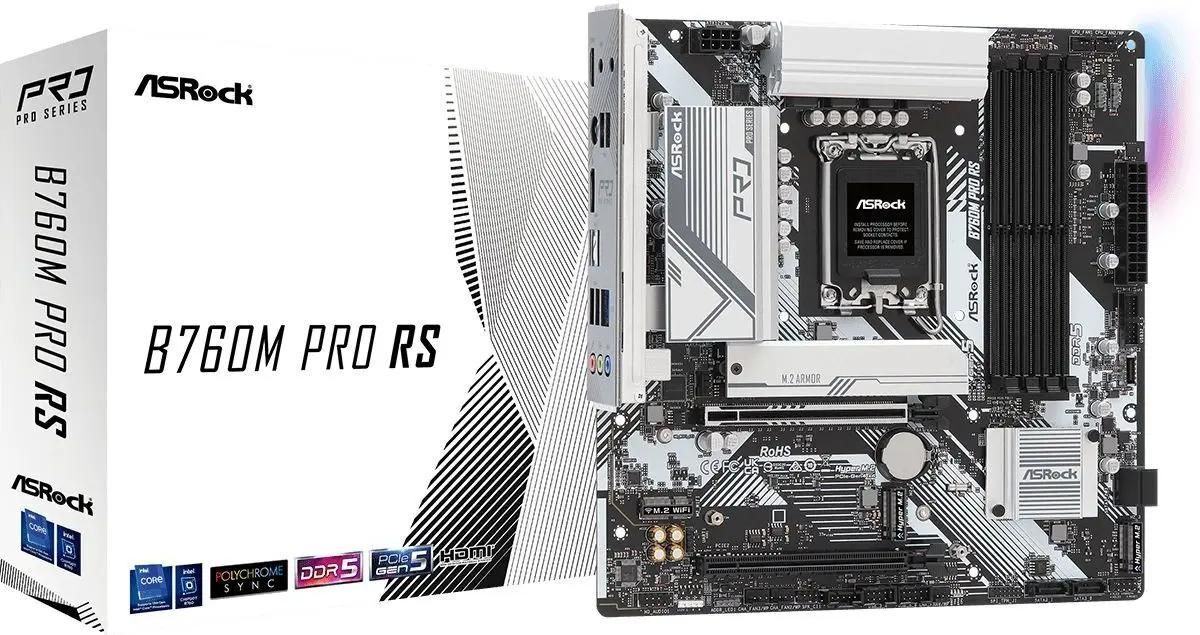ASRock B760M PRO RS / mATX LGA1700 DDR5 4800