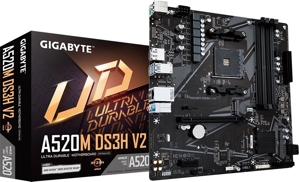 GIGABYTE GA-A520M-DS3H V2 / mATX AM4 DDR4 4733