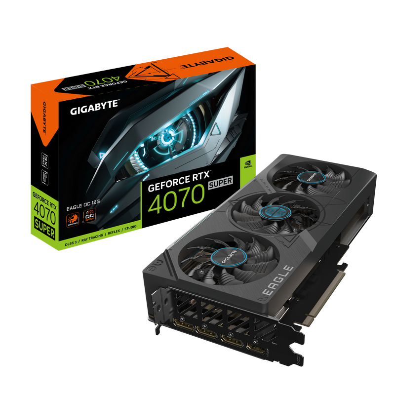 GIGABYTE GeForce RTX 4070 SUPER EAGLE OC 12G / 12GB GDDR6X 192bit / N407SEAGLE OC-12GD