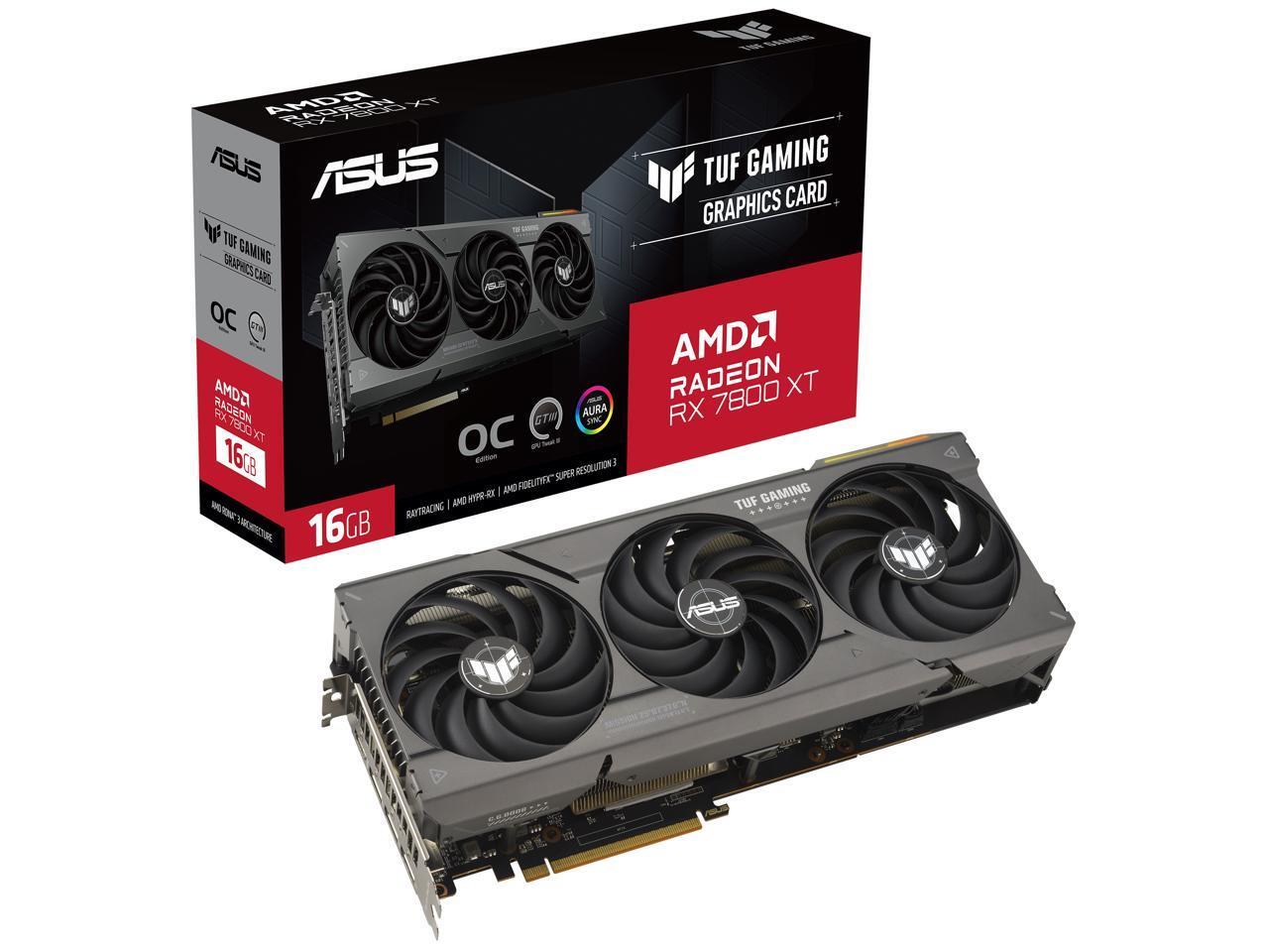 ASUS Radeon RX 7800 XT 16GB GDDR6 TUF Gaming 256Bit / TUF-RX7800XT-O16G-GAMING