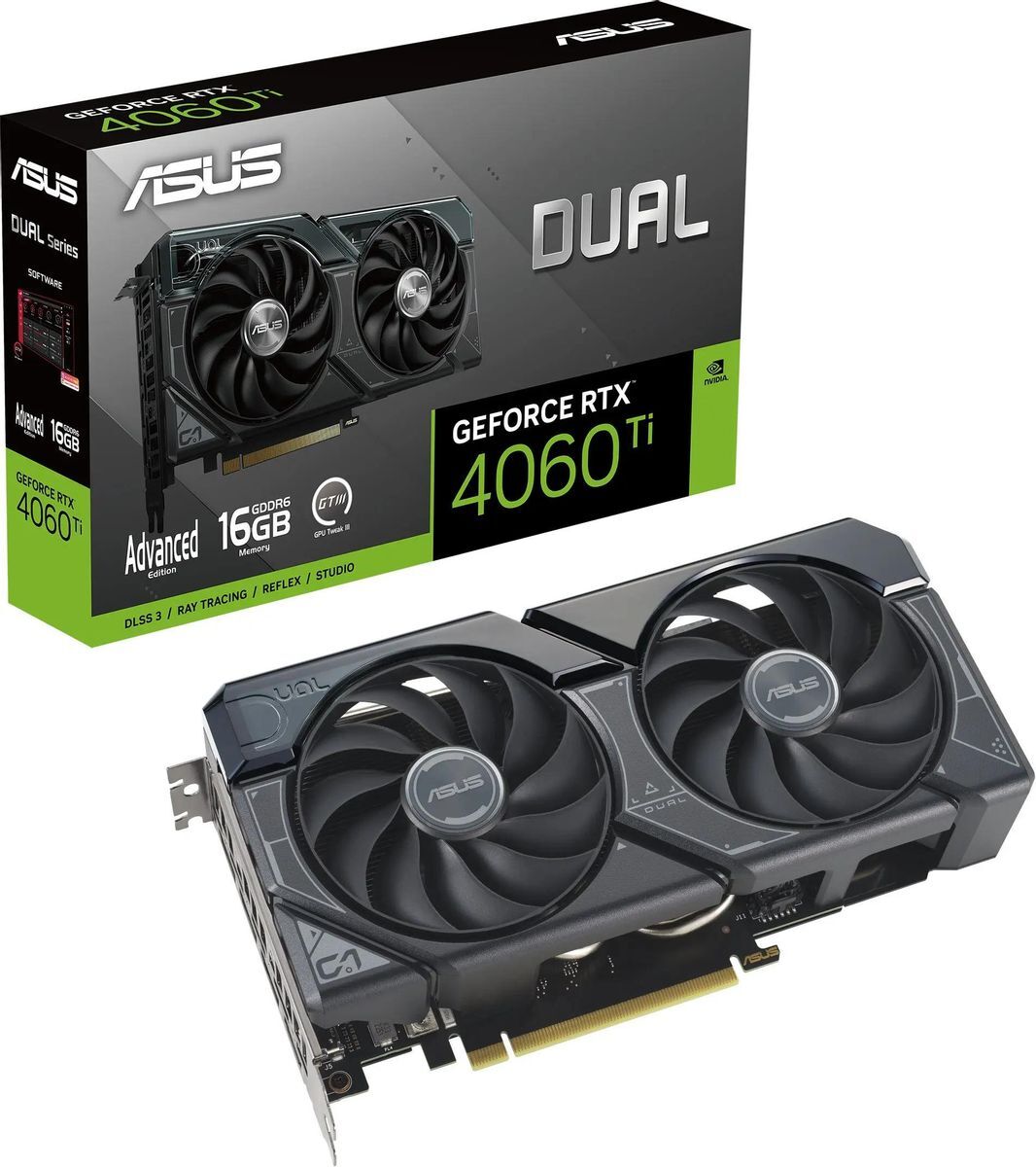 ASUS GeForce RTX 4060 Ti 16GB GDDR6 Dual OC 128Bit / DUAL-RTX4060TI-A16G