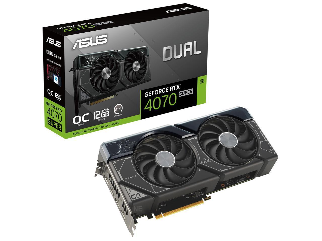 ASUS GeForce RTX 4070 Super 12GB GDDR6X Dual OC 192Bit / DUAL-RTX4070S-O12G