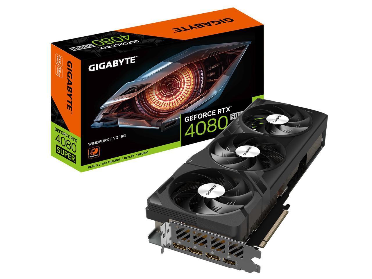 GIGABYTE GeForce RTX 4080 Super 16GB GDDR6X WindForce 256Bit / GV-N408SWF3V2-16GD