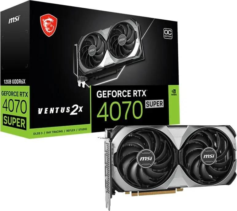 MSI GeForce RTX 4070 SUPER 12G VENTUS 2X OC / 12GB GDDR6X 192Bit