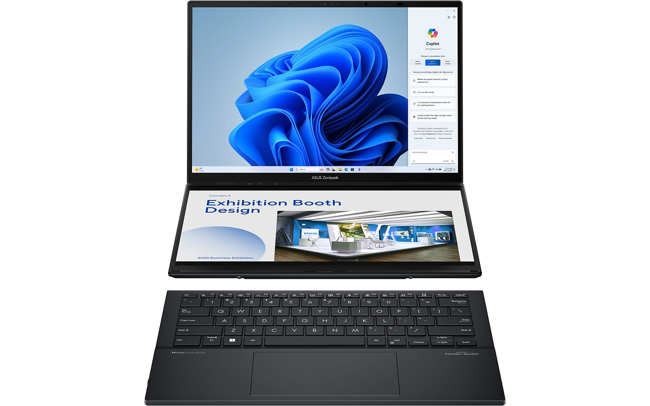 ASUS Zenbook DUO OLED UX8406MA / 14 OLED WUXGA Touch / Core Ultra 9 185H / 32Gb LPDDR5X / 2.0Tb SSD / Intel Arc / Windows 11 Home