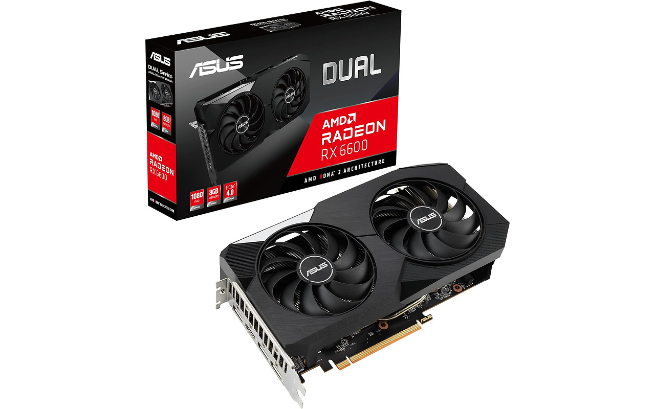ASUS Dual Radeon RX 6600 V2 8GB GDDR6 / 8GB GDDR6 128Bit / DUAL-RX6600-8G-V2