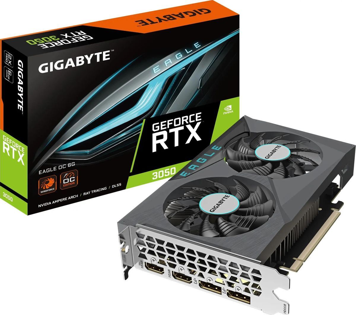 GIGABYTE GeForce RTX 3050 6GB GDDR6 Eagle OC 96bit / GV-N3050EAGLE OC-6GD