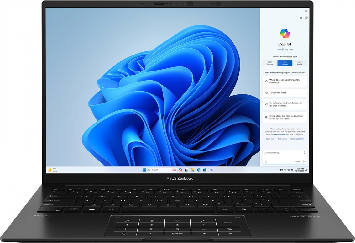 ASUS Zenbook 14 UM3406HA / 14 OLED FullHD / Ryzen 7 8840HS / 16Gb LPDDR5X / 1.0Tb SSD / AMD Radeon / No OS