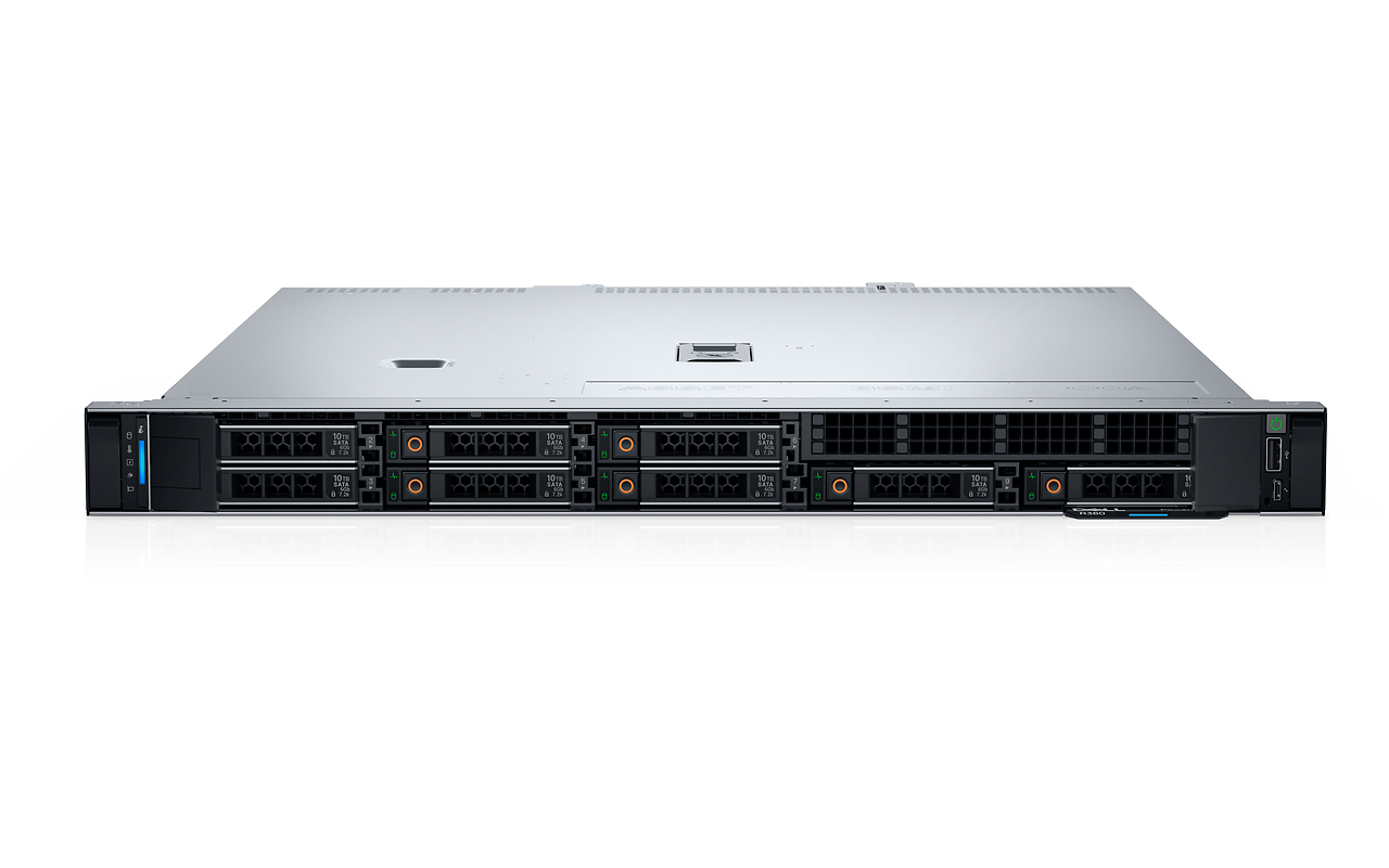 Dell PowerEdge R360 1U 8x2.5 / Xeon E-2434 / 16GB UDIMM DDR5 / 600GB SAS 10K / PERC H355 / On-Board LOM / TPM 2.0 V3 / iDRAC9 / 700W PSU
